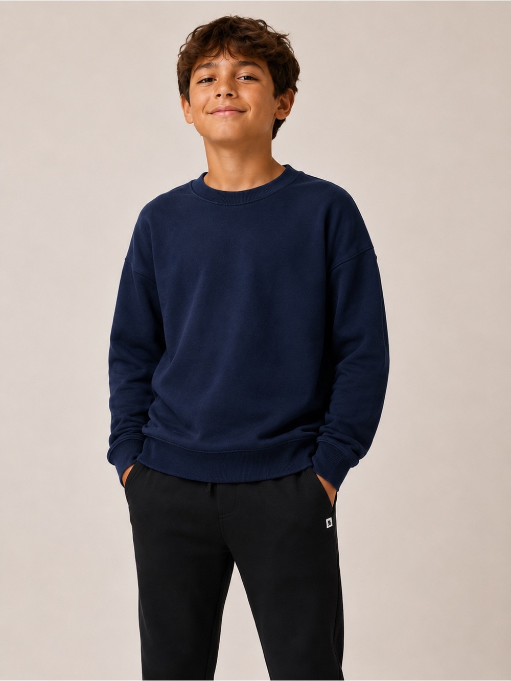Athletic Works Navy Crewneck Pullover